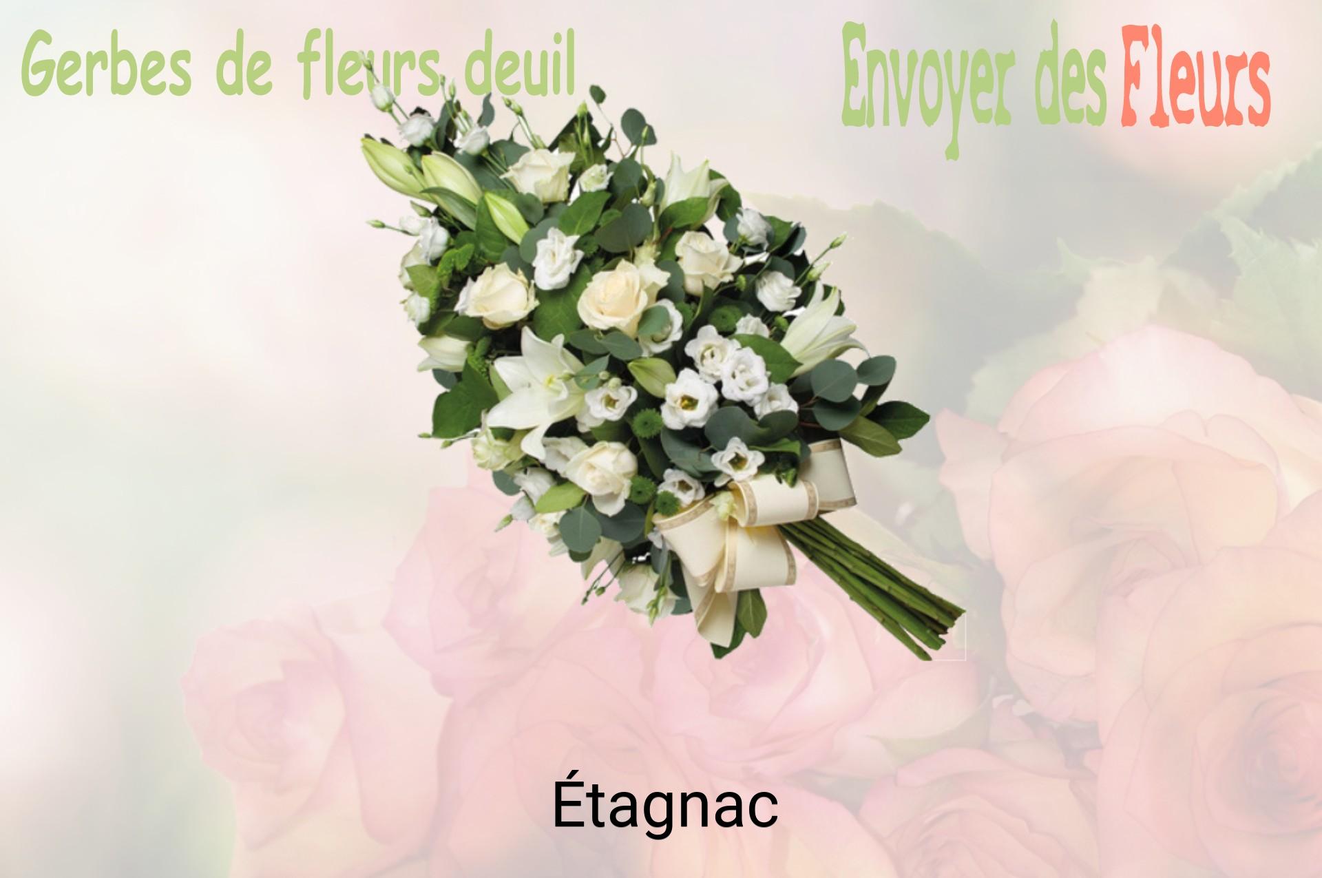 Gerbe de fleurs de deuil livrée à Étagnac